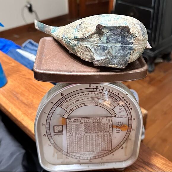 Vintage Weathered Cast Iron Japanese Koro Bird Pheasant Planter incense holder - Picture 11 of 11